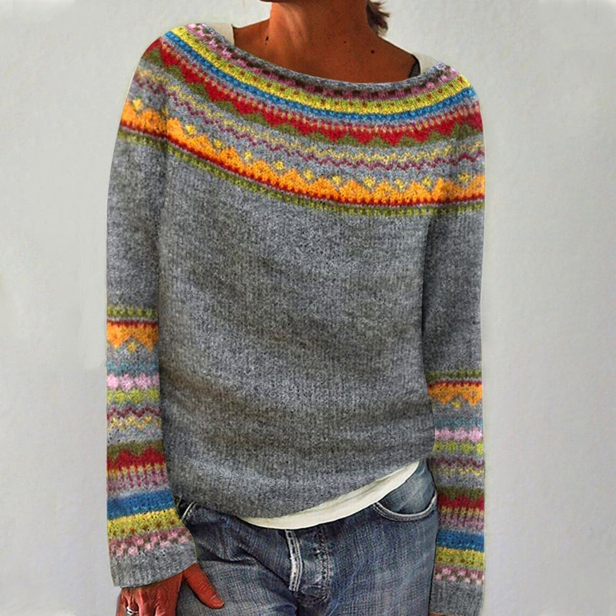 Pierina – Retro Autumn Knit Sweater